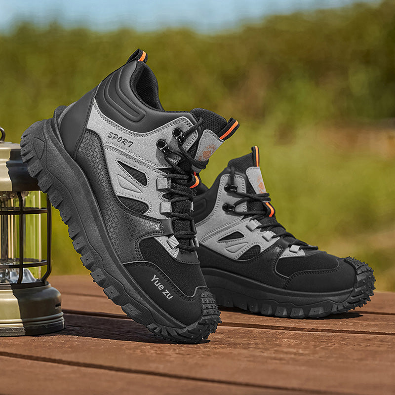 (🎁FREE SOCKS + INSOLES🧦)Men’s Protective Hiking & Work Shoes | Wide Toe Box, Arch Support & Puncture-Resistant Midsole