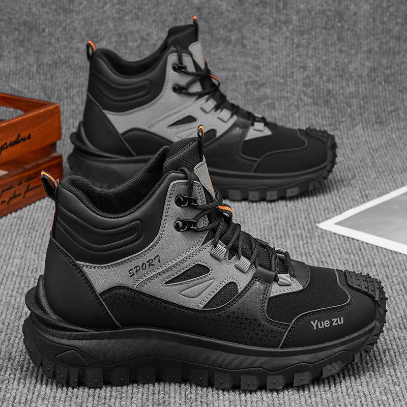 (🎁FREE SOCKS + INSOLES🧦)Men’s Protective Hiking & Work Shoes | Wide Toe Box, Arch Support & Puncture-Resistant Midsole