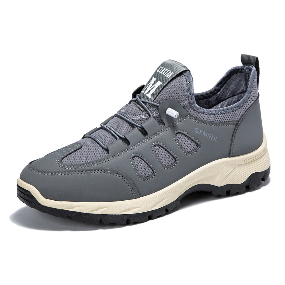 (⏰Clearance Sale)Men's Cushioned Mesh Hiking Shoes - Slip-On, Breathable, Slip-Resistant, Wide Toe Box with Arch Support