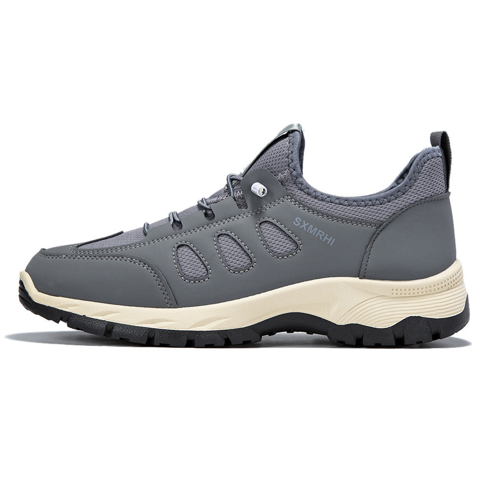 (⏰Clearance Sale)Men's Cushioned Mesh Hiking Shoes - Slip-On, Breathable, Slip-Resistant, Wide Toe Box with Arch Support