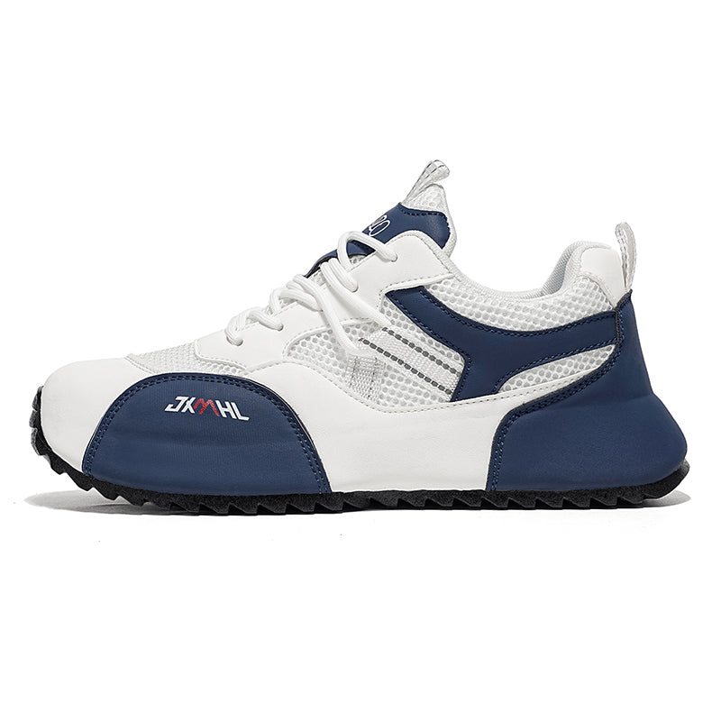 Men's Mesh Walking Shoes - Roomy Toe Box,No Arch Support,Breathable Canvas,Flexible Non-Slip Sole,Machine Washable,Lace-Up,Walking,Daily Wear