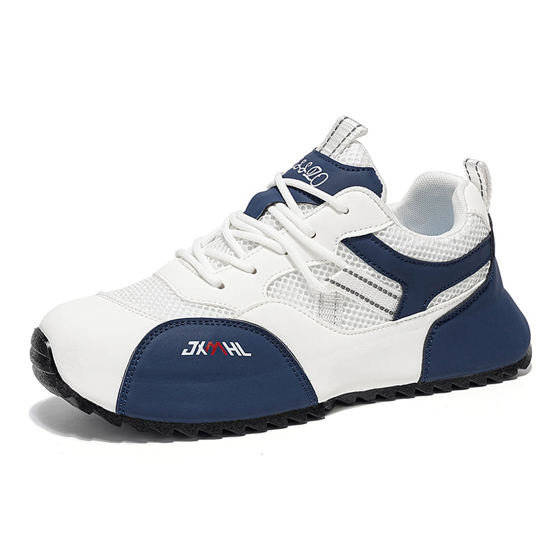 Men's Mesh Walking Shoes - Roomy Toe Box,No Arch Support,Breathable Canvas,Flexible Non-Slip Sole,Machine Washable,Lace-Up,Walking,Daily Wear