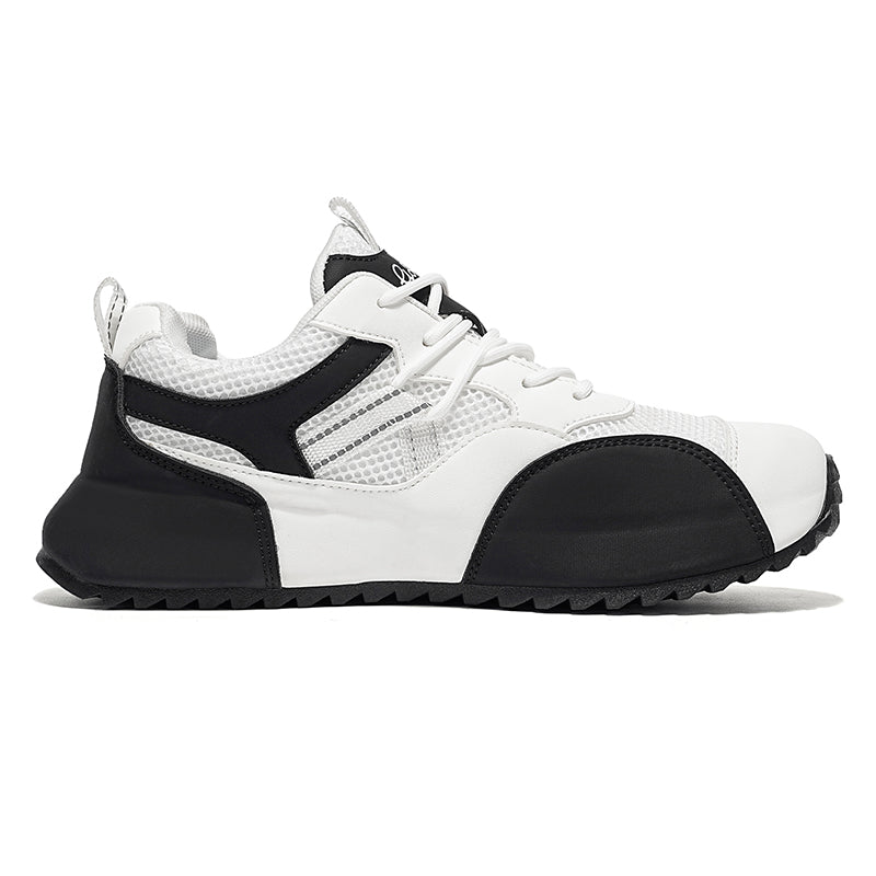 Men's Mesh Walking Shoes - Roomy Toe Box,No Arch Support,Breathable Canvas,Flexible Non-Slip Sole,Machine Washable,Lace-Up,Walking,Daily Wear