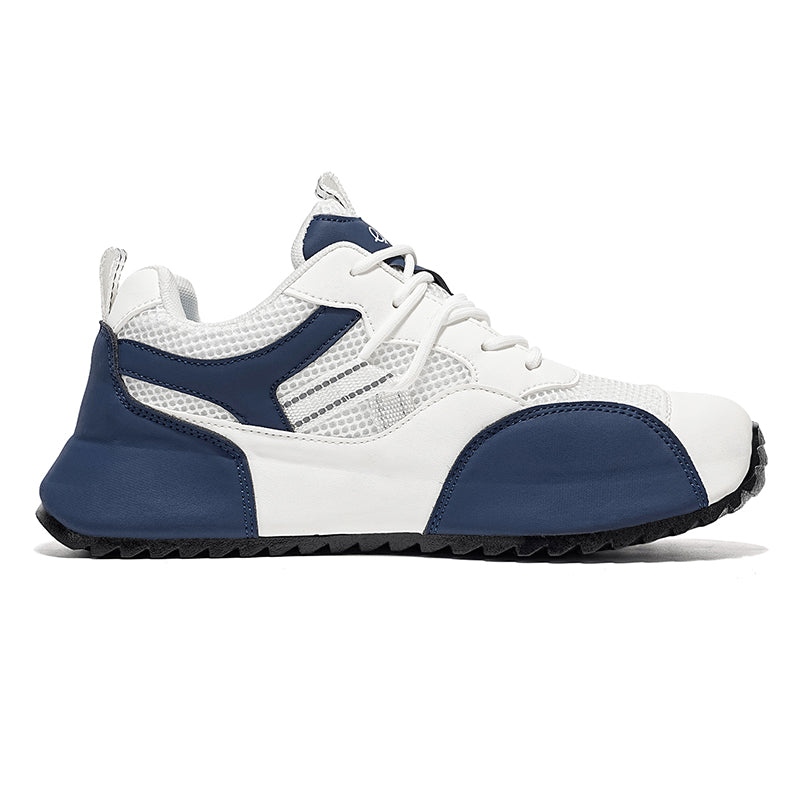 Men's Mesh Walking Shoes - Roomy Toe Box,No Arch Support,Breathable Canvas,Flexible Non-Slip Sole,Machine Washable,Lace-Up,Walking,Daily Wear