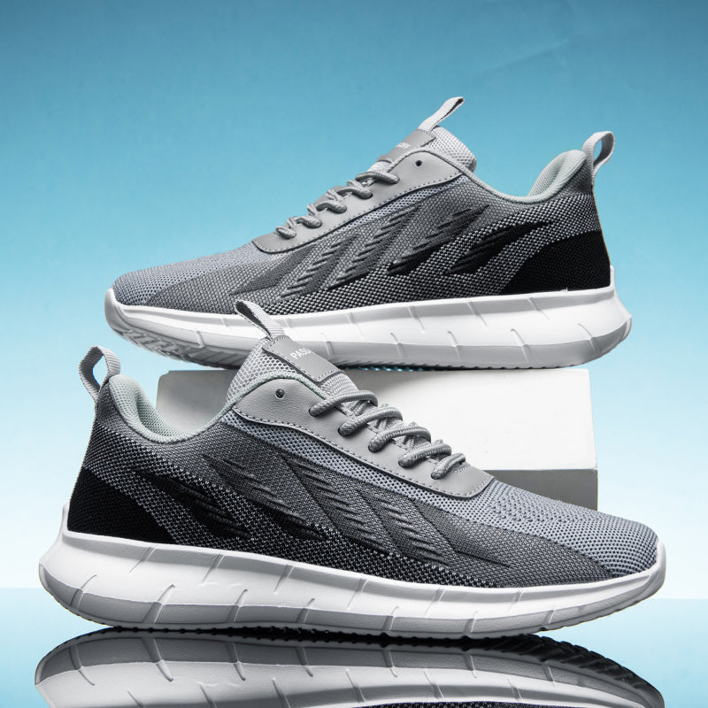 Men's Mesh Walking Shoes - Roomy Toe Space Sneakers, Breathable Mesh Upper, Rubber Sole, EVA Midsole for Daily Walks, Training and Outdoor Sports