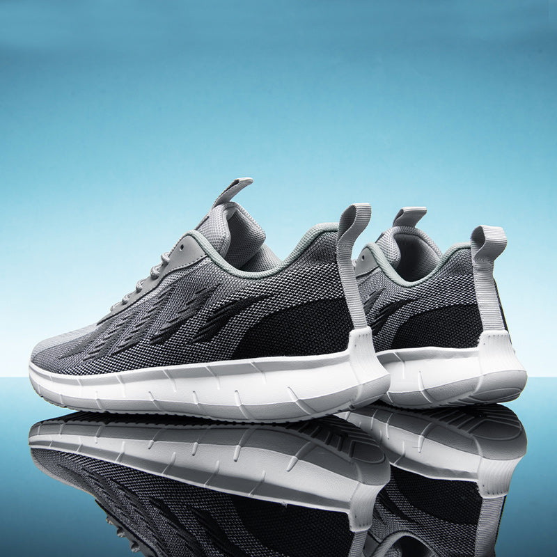 Men's Mesh Walking Shoes - Roomy Toe Space Sneakers, Breathable Mesh Upper, Rubber Sole, EVA Midsole for Daily Walks, Training and Outdoor Sports