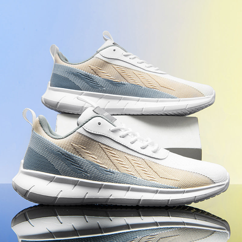 Men's Mesh Walking Shoes - Roomy Toe Space Sneakers, Breathable Mesh Upper, Rubber Sole, EVA Midsole for Daily Walks, Training and Outdoor Sports