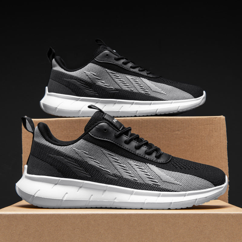 Men's Mesh Walking Shoes - Roomy Toe Space Sneakers, Breathable Mesh Upper, Rubber Sole, EVA Midsole for Daily Walks, Training and Outdoor Sports