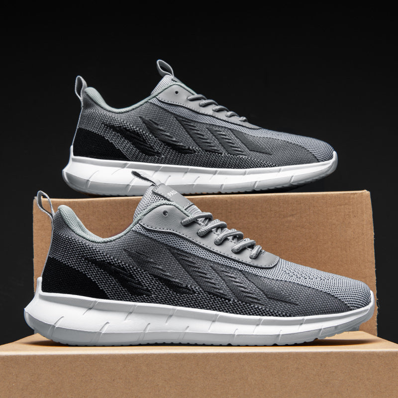 Men's Mesh Walking Shoes - Roomy Toe Space Sneakers, Breathable Mesh Upper, Rubber Sole, EVA Midsole for Daily Walks, Training and Outdoor Sports