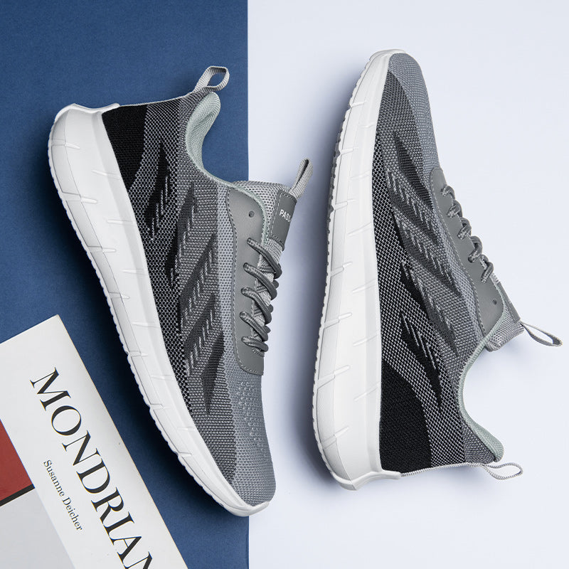 Men's Mesh Walking Shoes - Roomy Toe Space Sneakers, Breathable Mesh Upper, Rubber Sole, EVA Midsole for Daily Walks, Training and Outdoor Sports