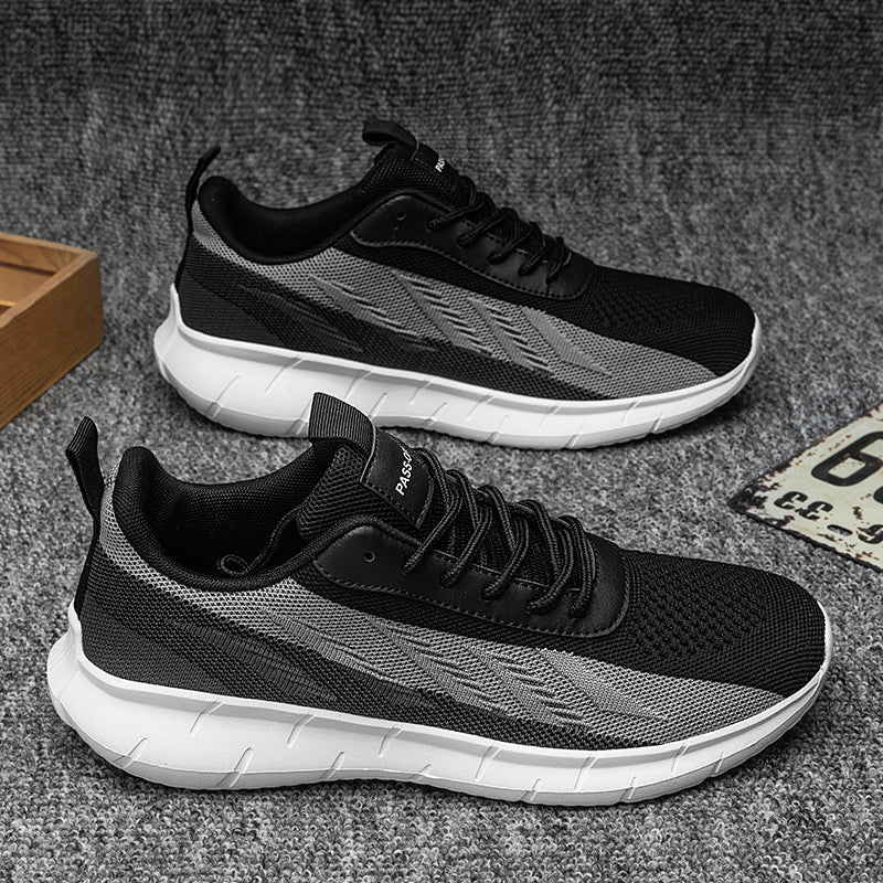 Men's Mesh Walking Shoes - Roomy Toe Space Sneakers, Breathable Mesh Upper, Rubber Sole, EVA Midsole for Daily Walks, Training and Outdoor Sports