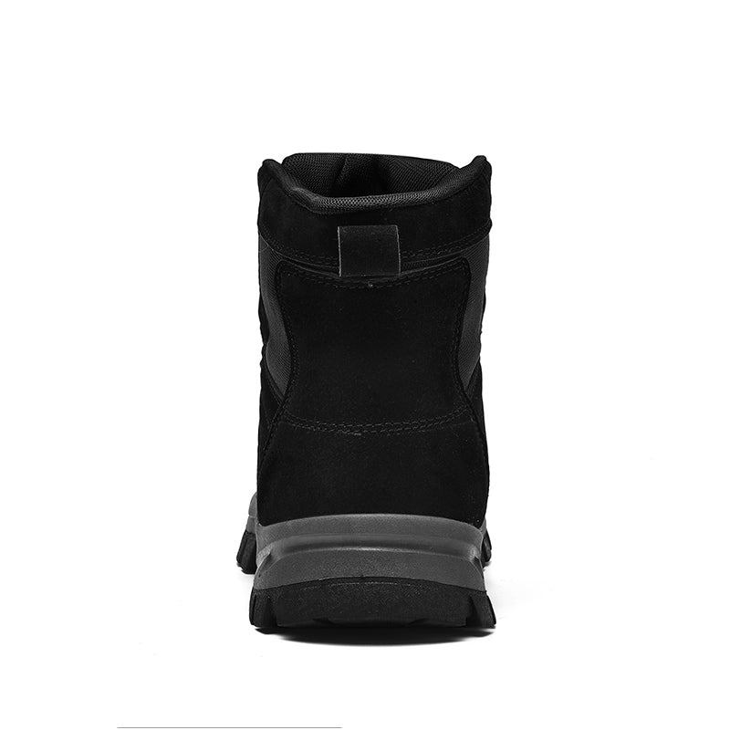 Men's Mid Top Suede Hiking Boots  - Lace-Up, Breathable, Slip-Resistant, Wide Toe Box with Arch Support