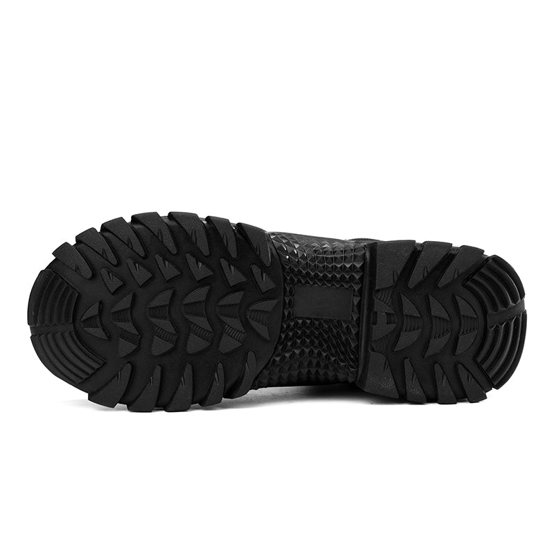 Men's Suede Work Boots - Lace-Up, side zip, Lightweight Non Slip, Waterproof, Wide Toe Box with Arch Support