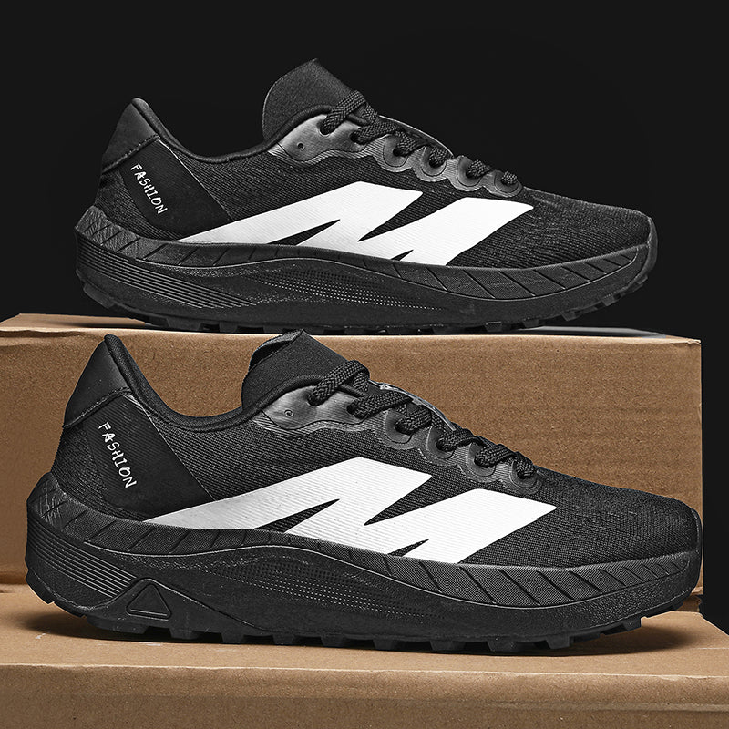 Men's Mesh Walking Shoes - Lace-Up, Breathable, Lightweight, Maximum Support, Wide Toe Box with Arch Support