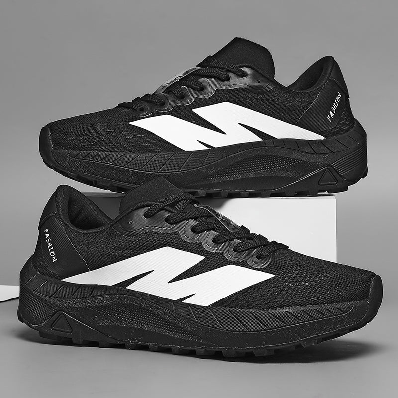 Men's Mesh Walking Shoes - Lace-Up, Breathable, Lightweight, Maximum Support, Wide Toe Box with Arch Support