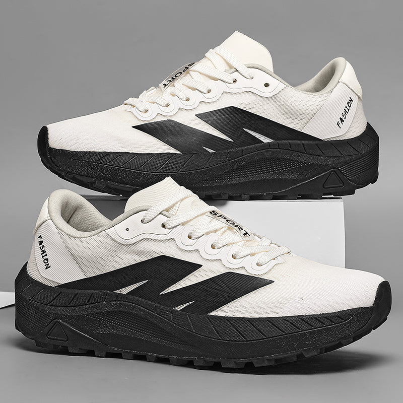 Men's Mesh Walking Shoes - Lace-Up, Breathable, Lightweight, Maximum Support, Wide Toe Box with Arch Support