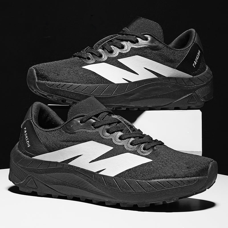 Men's Mesh Walking Shoes - Lace-Up, Breathable, Lightweight, Maximum Support, Wide Toe Box with Arch Support