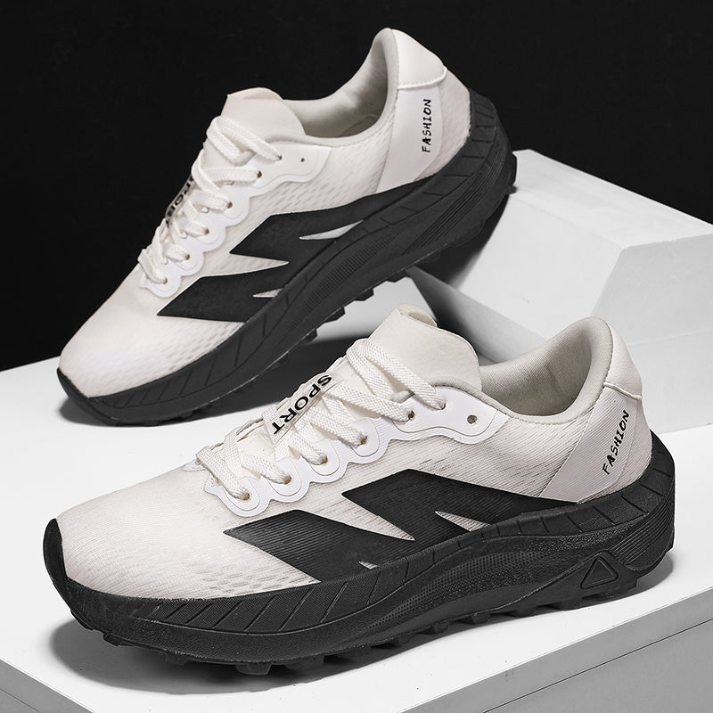 Men's Mesh Walking Shoes - Lace-Up, Breathable, Lightweight, Maximum Support, Wide Toe Box with Arch Support