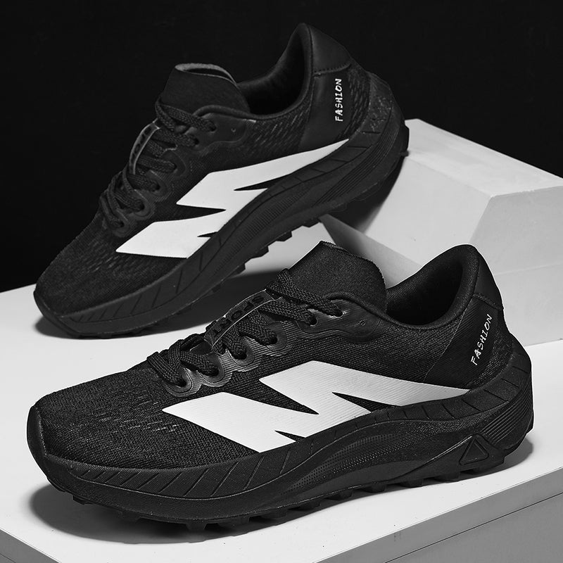 Men's Mesh Walking Shoes - Lace-Up, Breathable, Lightweight, Maximum Support, Wide Toe Box with Arch Support