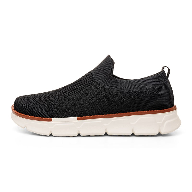Men's Mesh Walking Shoes - Slip-On, Breathable, Lightweight, Wide Toe Box with Arch Support
