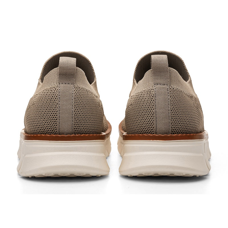 Men's Mesh Walking Shoes - Slip-On, Breathable, Lightweight, Wide Toe Box with Arch Support