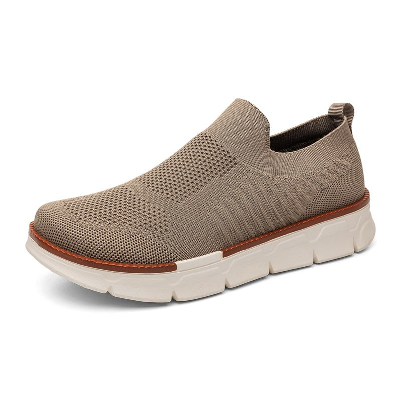 Men's Mesh Walking Shoes - Slip-On, Breathable, Lightweight, Wide Toe Box with Arch Support