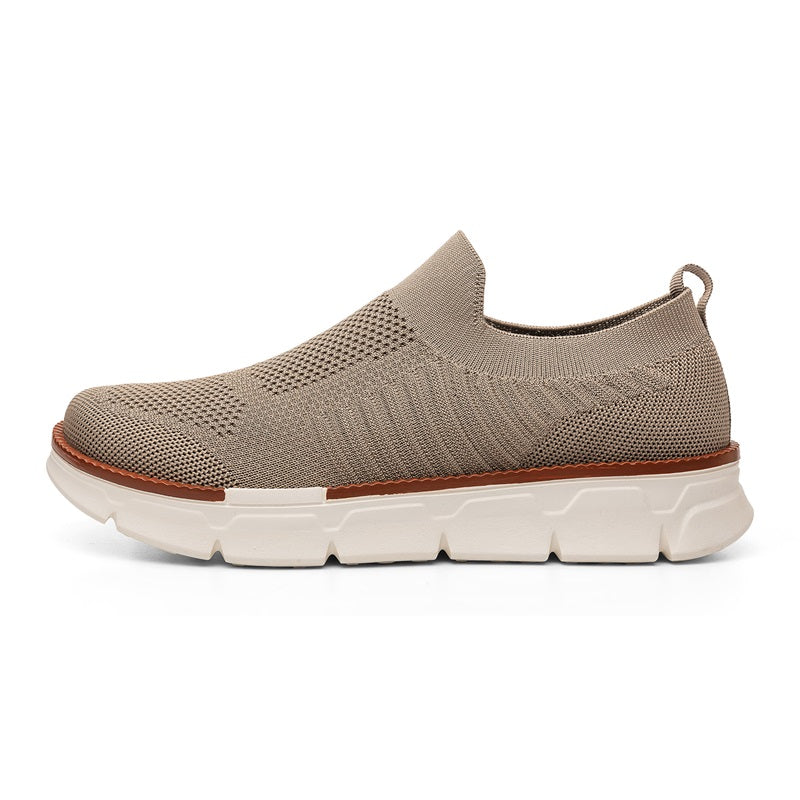 Men's Mesh Walking Shoes - Slip-On, Breathable, Lightweight, Wide Toe Box with Arch Support
