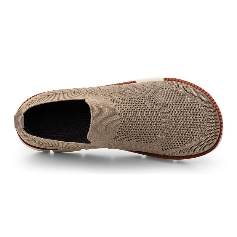 Men's Mesh Walking Shoes - Slip-On, Breathable, Lightweight, Wide Toe Box with Arch Support