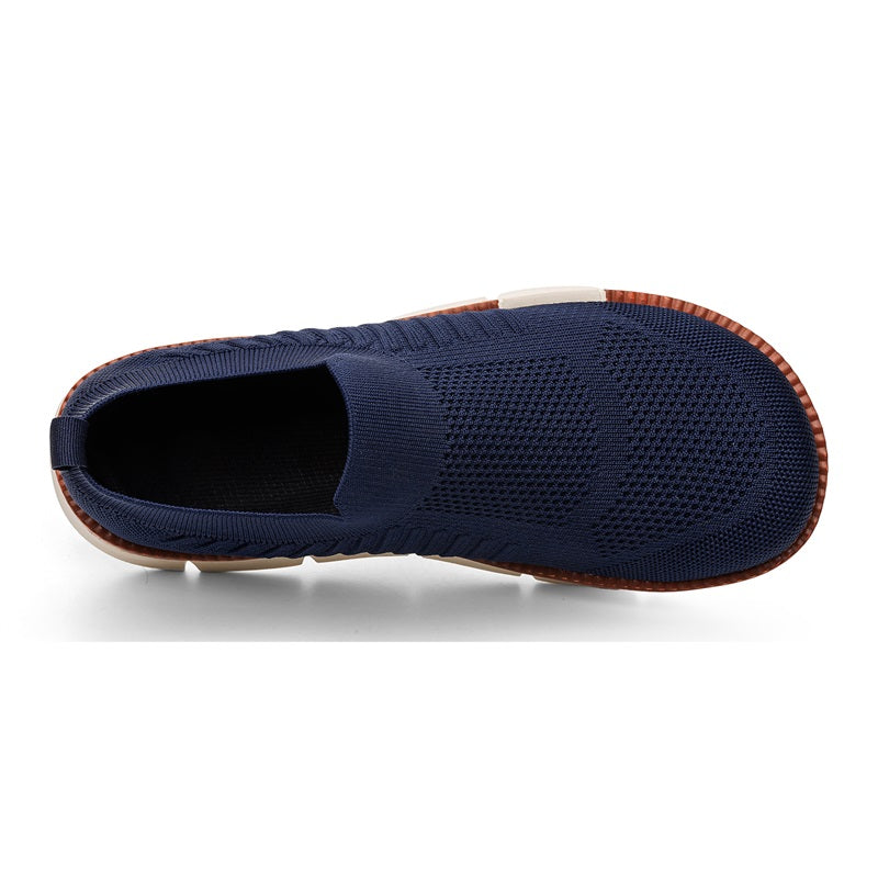 Men's Mesh Walking Shoes - Slip-On, Breathable, Lightweight, Wide Toe Box with Arch Support