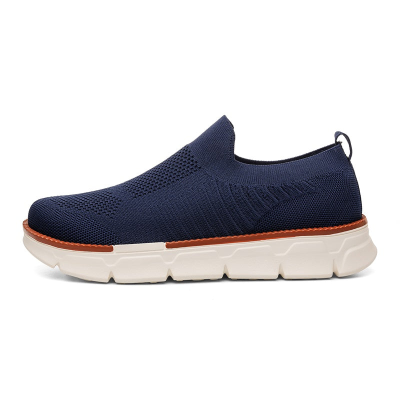 Men's Mesh Walking Shoes - Slip-On, Breathable, Lightweight, Wide Toe Box with Arch Support