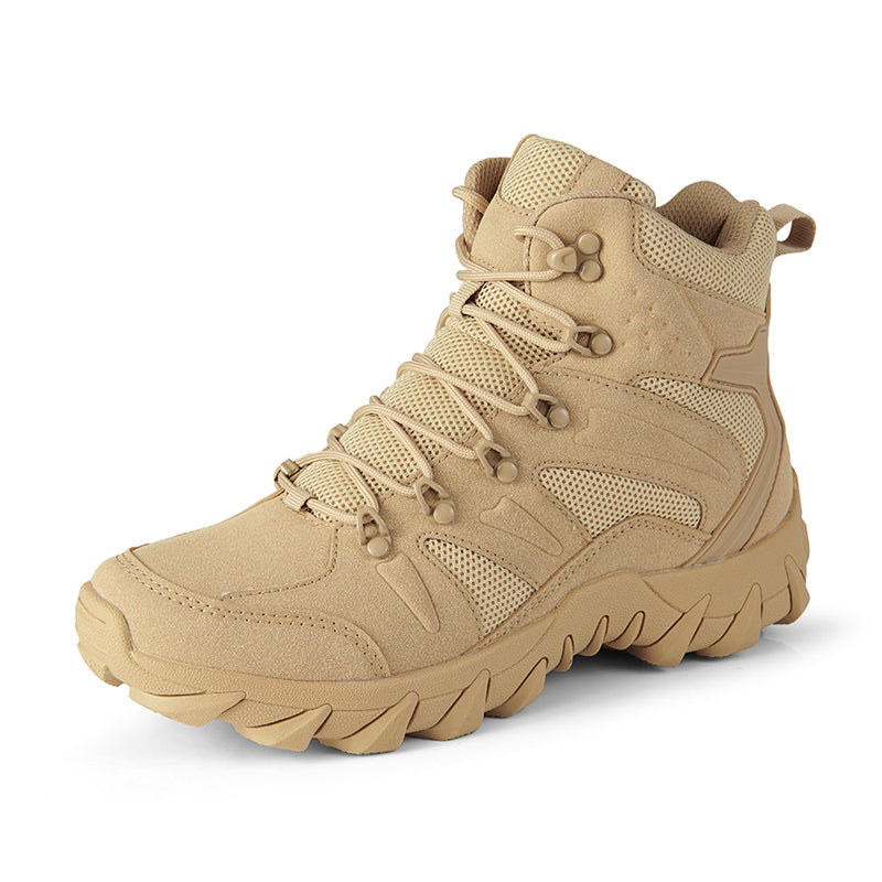 Men's Side Zip Work Boots - Lace-Up, Breathable, Slip Resistant & Insulated Rubber Outsole,Puncture Resistant, Wide Toe Box with Arch Support