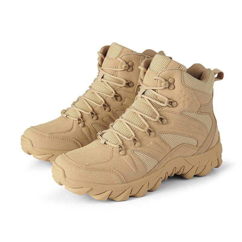 Men's Side Zip Work Boots - Lace-Up, Breathable, Slip Resistant & Insulated Rubber Outsole,Puncture Resistant, Wide Toe Box with Arch Support