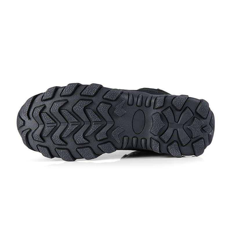 Men's Side Zip Work Boots - Lace-Up, Breathable, Slip Resistant & Insulated Rubber Outsole,Puncture Resistant, Wide Toe Box with Arch Support