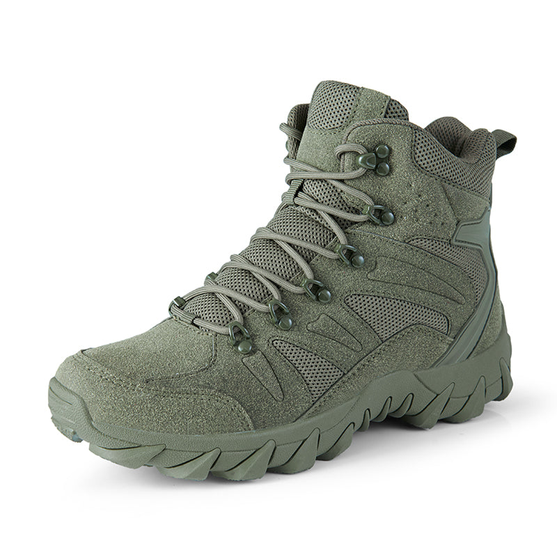 Men's Side Zip Work Boots - Lace-Up, Breathable, Slip Resistant & Insulated Rubber Outsole,Puncture Resistant, Wide Toe Box with Arch Support