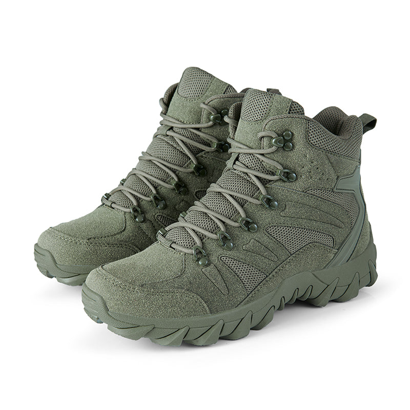 Men's Side Zip Work Boots - Lace-Up, Breathable, Slip Resistant & Insulated Rubber Outsole,Puncture Resistant, Wide Toe Box with Arch Support