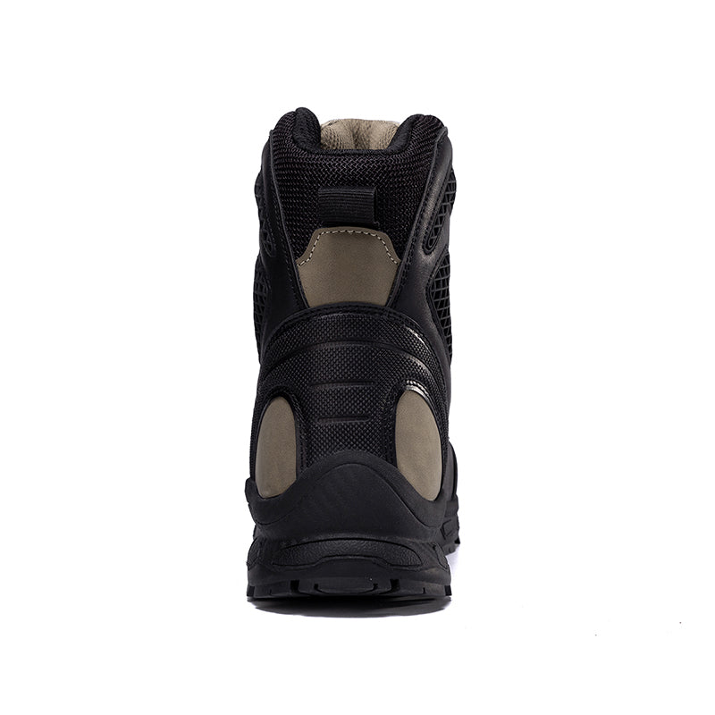 Men's Genuine Leather Work Boots - Lace-Up, Waterproof, Slip Resistant & Insulated Rubber Outsole,Puncture Resistant, Wide Toe Box with Arch Support