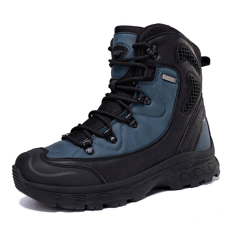 Men's Genuine Leather Work Boots - Lace-Up, Waterproof, Slip Resistant & Insulated Rubber Outsole,Puncture Resistant, Wide Toe Box with Arch Support