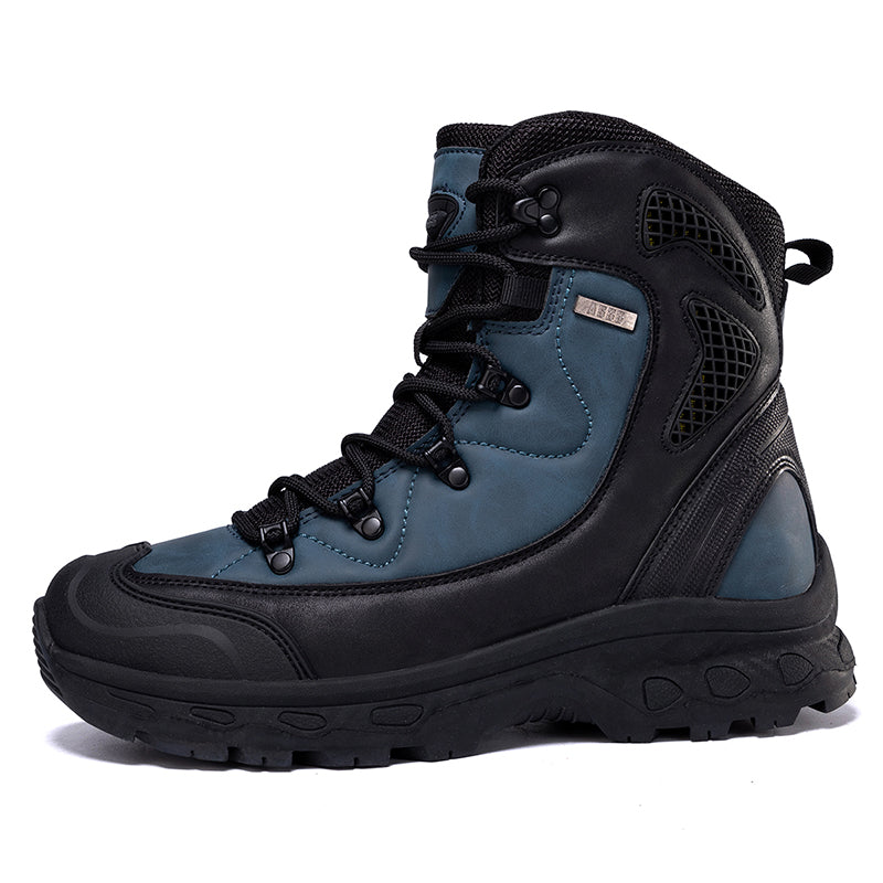 Men's Genuine Leather Work Boots - Lace-Up, Waterproof, Slip Resistant & Insulated Rubber Outsole,Puncture Resistant, Wide Toe Box with Arch Support