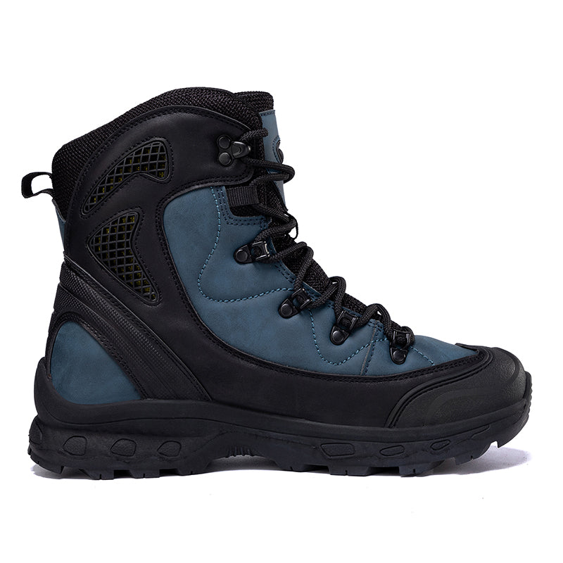 Men's Genuine Leather Work Boots - Lace-Up, Waterproof, Slip Resistant & Insulated Rubber Outsole,Puncture Resistant, Wide Toe Box with Arch Support