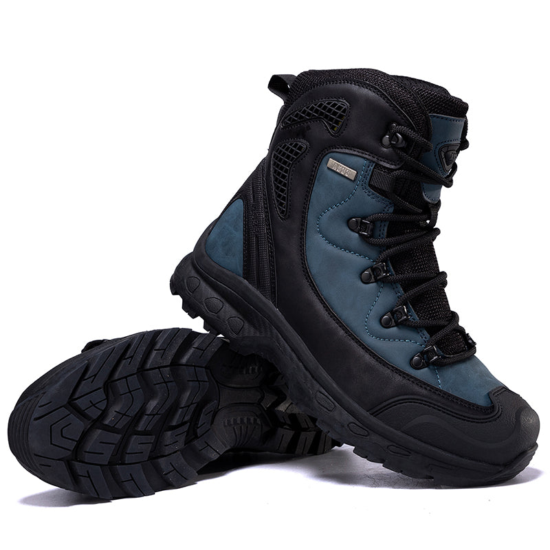 Men's Genuine Leather Work Boots - Lace-Up, Waterproof, Slip Resistant & Insulated Rubber Outsole,Puncture Resistant, Wide Toe Box with Arch Support
