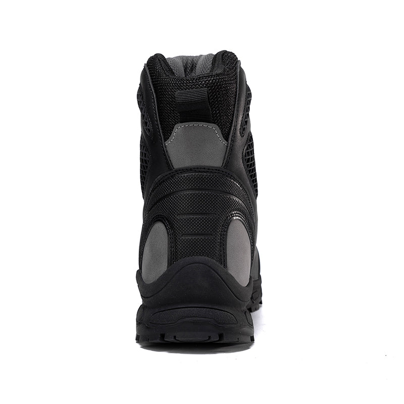 Men's Genuine Leather Work Boots - Lace-Up, Waterproof, Slip Resistant & Insulated Rubber Outsole,Puncture Resistant, Wide Toe Box with Arch Support