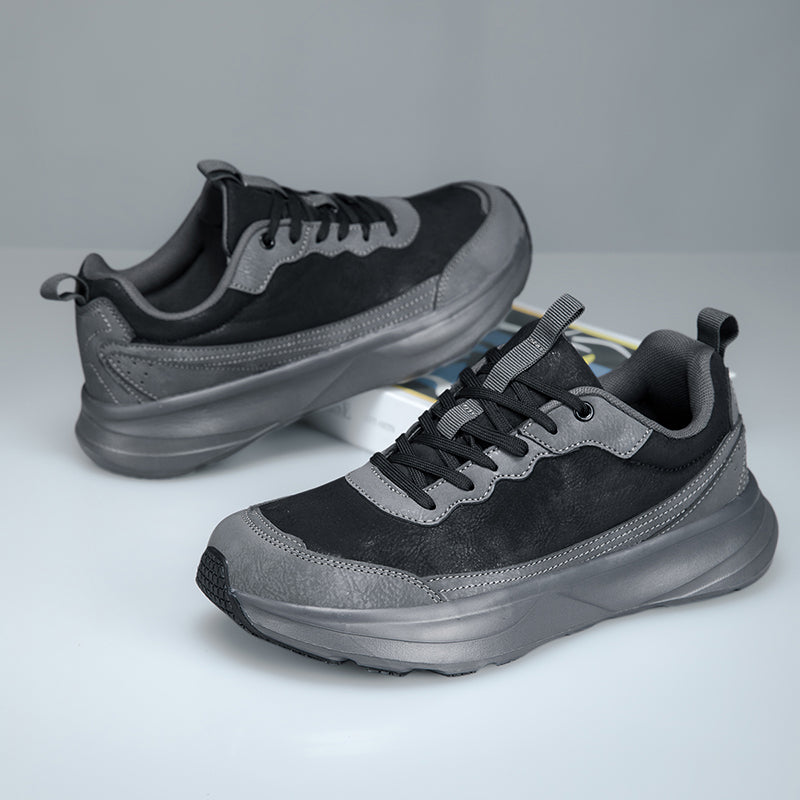Men's Genuine Orthopedic Wide Walking Shoes - Lace-Up, Maximum Support, Wide Toe Box with Arch Support