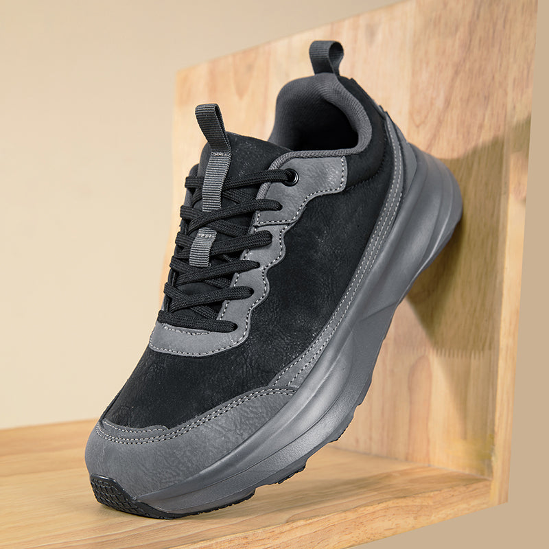 Men's Genuine Orthopedic Wide Walking Shoes - Lace-Up, Maximum Support, Wide Toe Box with Arch Support