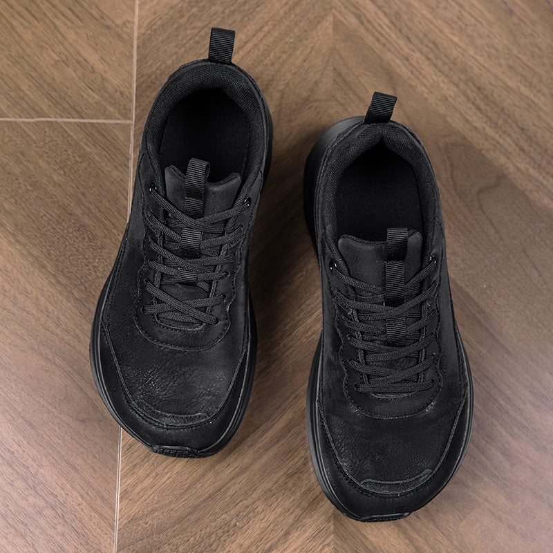 Men's Genuine Orthopedic Wide Walking Shoes - Lace-Up, Maximum Support, Wide Toe Box with Arch Support