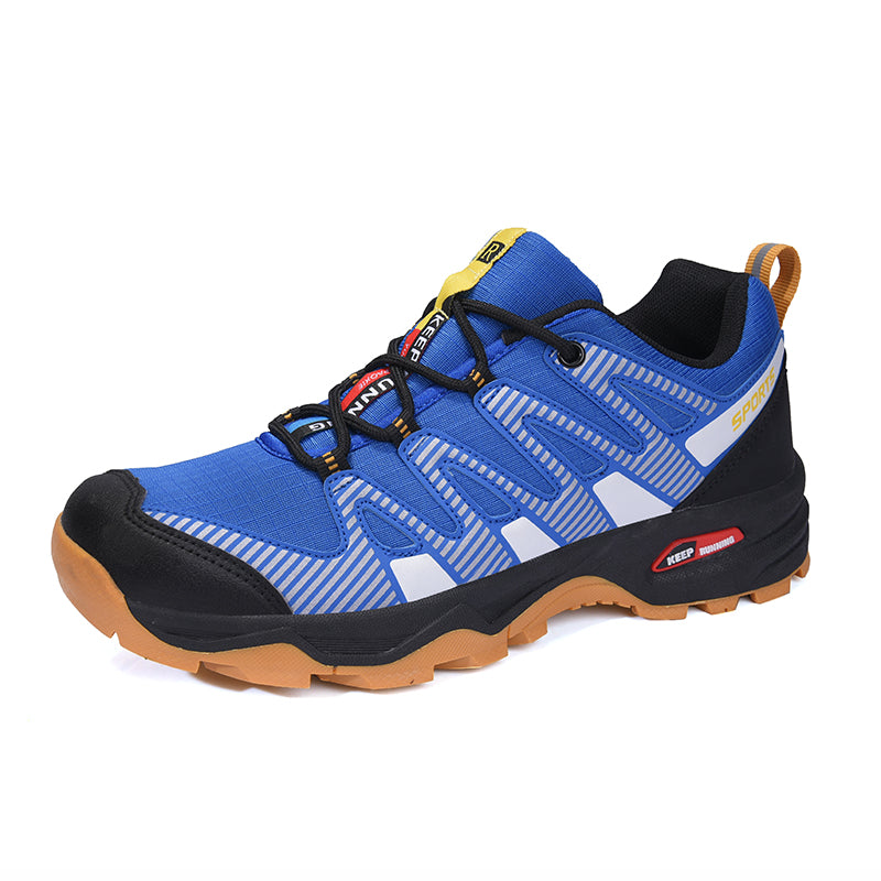 Men's Cushioned Trails Walking Shoes - Lace-Up, Breathable, Wide Toe Box with Arch Support For Camping, Trail Running, Backpacking, Trekking