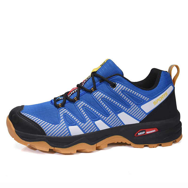 Men's Cushioned Trails Walking Shoes - Lace-Up, Breathable, Wide Toe Box with Arch Support For Camping, Trail Running, Backpacking, Trekking