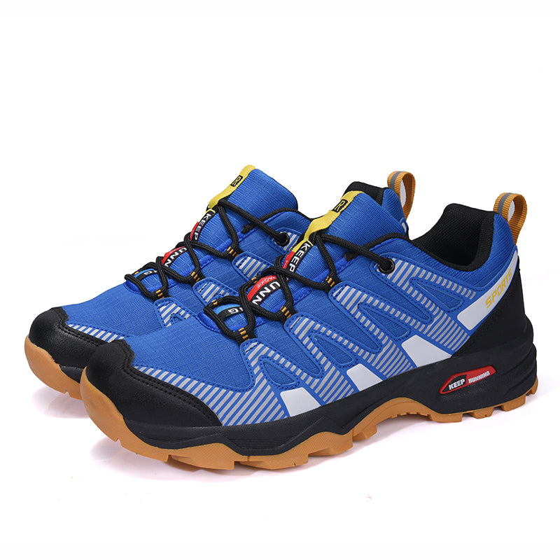 Men's Cushioned Trails Walking Shoes - Lace-Up, Breathable, Wide Toe Box with Arch Support For Camping, Trail Running, Backpacking, Trekking
