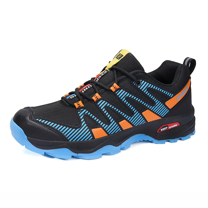 Men's Cushioned Trails Walking Shoes - Lace-Up, Breathable, Wide Toe Box with Arch Support For Camping, Trail Running, Backpacking, Trekking