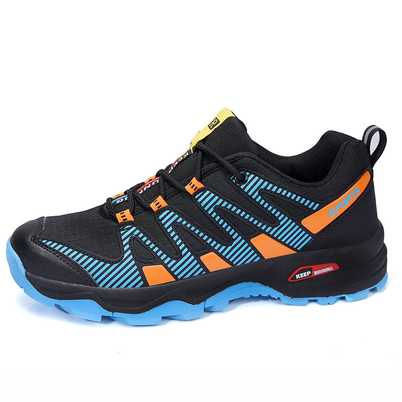 Men's Cushioned Trails Walking Shoes - Lace-Up, Breathable, Wide Toe Box with Arch Support For Camping, Trail Running, Backpacking, Trekking