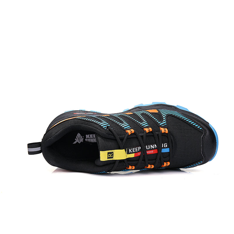 Men's Cushioned Trails Walking Shoes - Lace-Up, Breathable, Wide Toe Box with Arch Support For Camping, Trail Running, Backpacking, Trekking